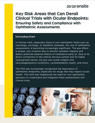 Key Risk Areas that Can Derail Clinical Trials with Ocular Endpoints 2020 Onsite Ebook